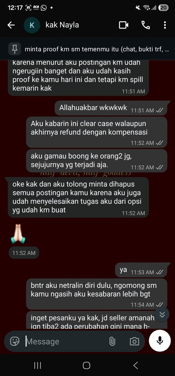 jenofiancee's tweet photo. Update hasil ticket jnjm itu ya, aku kasih hasilnya setransparan mungkin. Finalnya tiket itu tetep ga bisa dia kasih dan dia kasih aku refund dengan kompensasi, permintaan publikasi ini jg sama dengan chat dari dia sebelumnya dan aku udh bilang kalo aku publikasikan transparan. https://t.co/7QhkcgXBh8
