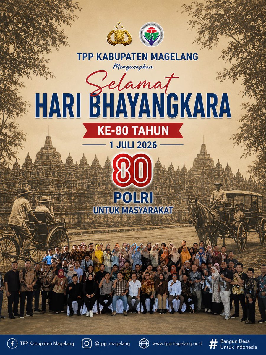 ernawati_pd's tweet photo. Segenap keluarga Besar BPSDM PMDDT 
Mengucapkan Selamat Memperingati Hari Bhayangkara Ke-80 tahun 2026✨
Terimakasih atas dedikasi dan pengabdian Polri dalam menjaga keamanan,
ketertiban, serta m
#KementerianDesaPDT
#BPSDMKementerianDesaPDT
#TPPMengucapkanSelamatHariBayangkara https://t.co/eizpWMc6lC