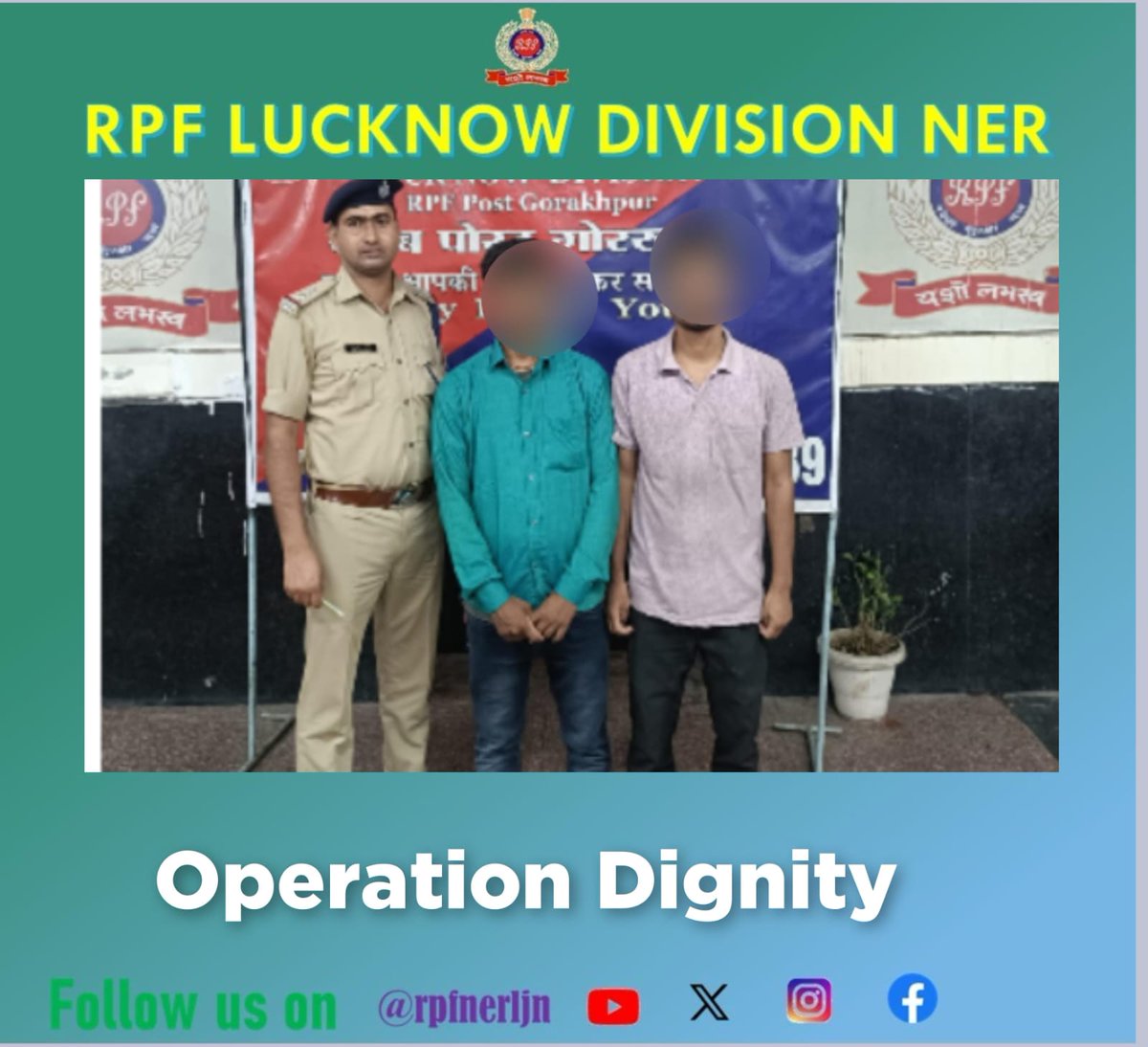 rpfnerljn's tweet photo. 👨👦 #OperationDignity
"Reuniting families with care."
RPF reunited a missing man (32 yrs) with his brother (35 yrs) at Gorakhpur after tracing him through Rail Madad (139).
Family expressed gratitude for timely assistance.
@RPF_INDIA #PassengerSafety #IndianRailways https://t.co/7qW3tgvi0r
