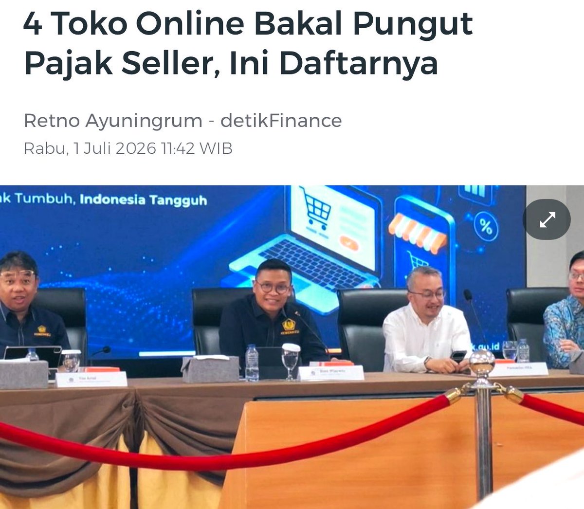 Opposite6888's tweet photo. Yang dipungut pajak adalah
@ShopeeID 
@TokopediaCare 
@LazadaID dan
@bliblidotcom 

Penyesuaian mulai hari ini 1 Juli dan diberlakukan 1 Agustus.

Rakyat terus diperas untuk membiayai para pejabat negara ini.

Untung berapa sih ini UMKM yang berjualan disini kalo hasilnya dikenakan pajak lagi padahal mereka sudah kena biaya admin yang sudah include tax dari marketplace yang notabene kisaran totalnya 4%-17%.

Separah ini Pemerintah memeras rakyatnya 🤦🏻‍♂️

https://t.co/pbLeOOOzv3