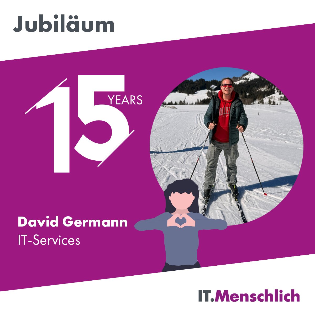 IT_Menschlich's tweet photo. Lieber David Germann, wir gratulieren dir zu deinem 15-jährigen #Jubiläum bei der #ECKD. Im Hauptbereich IT-Services bringst du nicht nur deine fachliche Expertise ein, sondern auch deine ansteckend gute Laune und deine Begeisterung für das, was du tust.
#ITMenschlich #Team https://t.co/rBl1qT52gc