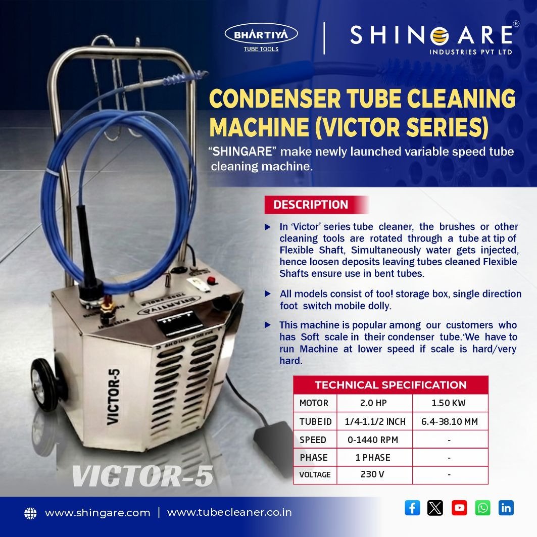 ShingareIndust's tweet photo. Efficient Condenser Tube Cleaning Machine - Victor-5 by Shingare Industries

Maximize HVAC &amp; Industrial Efficiency with the Victor Series Condenser Tube Cleaning Machine by Shingare Industries Pvt Ltd! 

#TubeCleaningMachine#CondenserCleaning #ShingareIndustries #VictorSeries https://t.co/nD16XxkUnu