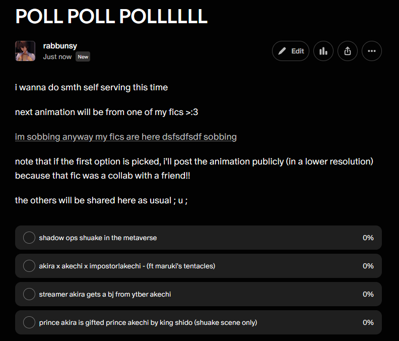 rabbunsy's tweet photo. POLL IS UP https://t.co/QJmIbMmIou