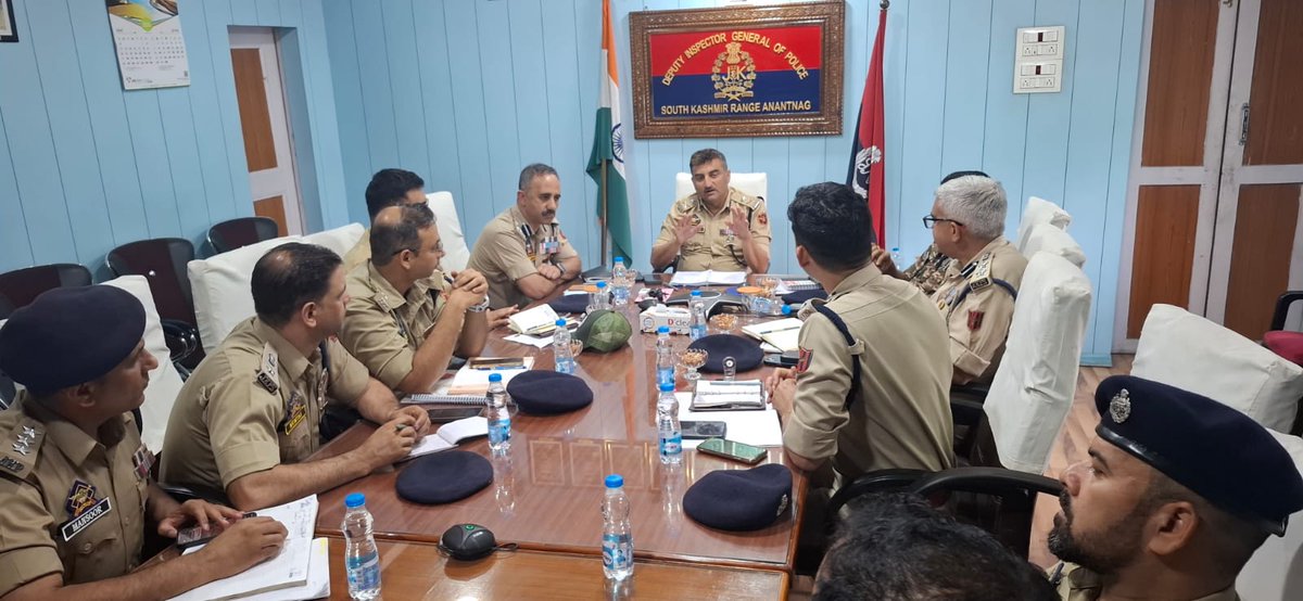 DigSkr's tweet photo. IGP Traffic J&amp;K, Shri M. Suleman Choudhary-IPS, chaired a comprehensive review meeting to assess and finalize traffic management arrangements for the smooth, safe and seamless movement of Shri Amarnath Ji Yatra-2026 pilgrims along the Kashmir axis. https://t.co/xKZm78EmbO