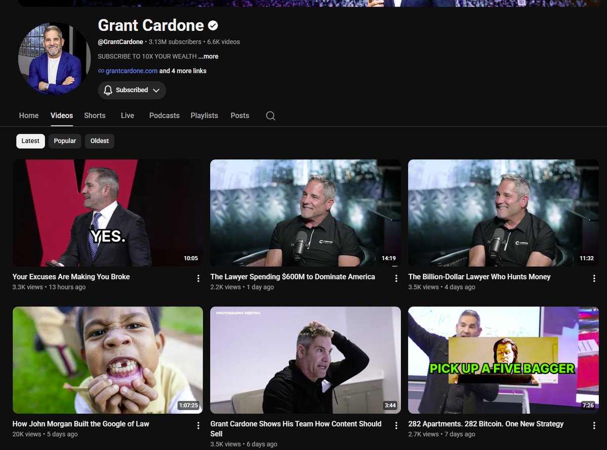 webluke's tweet photo. This one is kind of funny, @YouTube must sell subscriptions or something, because I didn't sub, and it seems neither did 3.13M when this "expert" can't get more than 5K views on average. https://t.co/9ReT47Nh3s