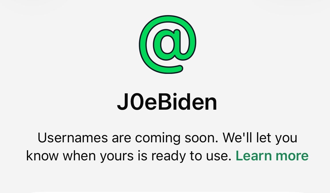 akashbiswas2000's tweet photo. Just got this username @WhatsApp 
@JoeBiden haha 
Waiting for Generation wealth 😂 https://t.co/Jx1fbLkx54