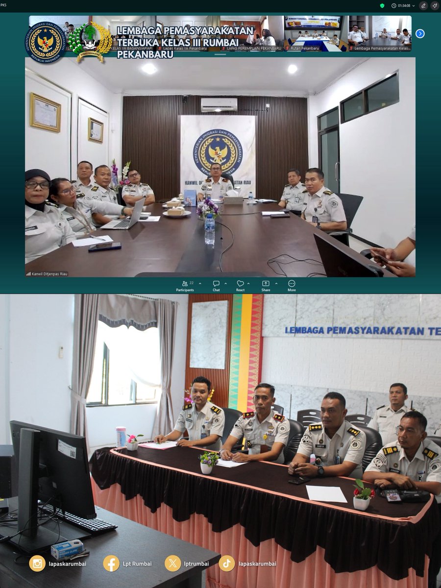 lptrumbai's tweet photo. Lapas Terbuka Rumbai Ikuti Secara Virtual Penyampaian Implementasi Persidangan Elektronik oleh Kanwil Ditjenpas Riau https://t.co/WqsEVPrRpg