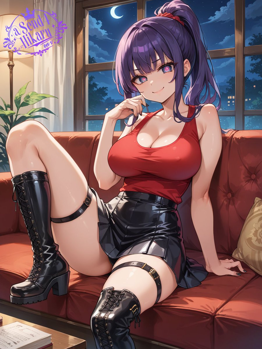 send4hikaru's tweet photo. Be a good simp and make sure Mommy's boots are perfectly clean before she goes out to spend your pay 💜✨ https://t.co/fbwJCKLYaF
