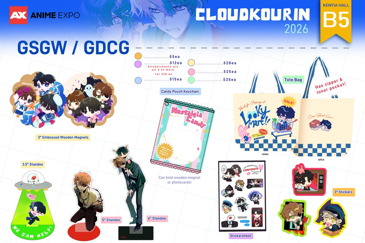 Cloudkourin's tweet photo. MY AX CATALOGUE IS FINALLY OUT THANK U FOR UR PATIENCE‼️🙇‍♂️

See u at #AX2026 table B5! 

Sorry theres like 9 pages to this lmao ⬇️
#AnimeExpo2026 https://t.co/H4KCyiKd5h