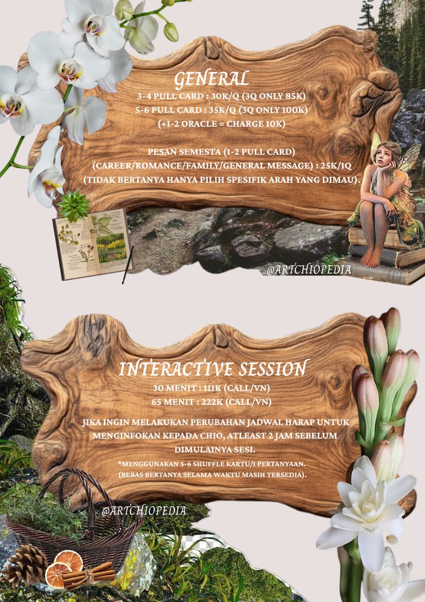 artchiopedia's tweet photo. Haii, selamat siang ☀️ Chio hadir kembali yaa untuk pembacaan Tarot, another menu beserta testi ada di pinned semua :3 untuk slot interactive hari ini juga masih avail ya sygku! See youu 💗

#zonauang #zonajajan #zonaba Tarot https://t.co/PHrzRyki25