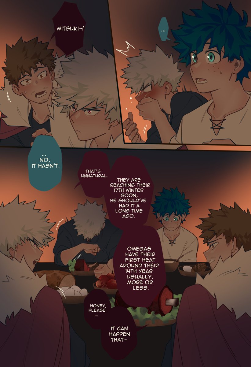 kyosein's tweet photo. Snowbound Promise - Episode 16 🧡💚(1/2)
(Winter AU/Omegaverse) ❄️🐺 https://t.co/RLZF7YgbIU
