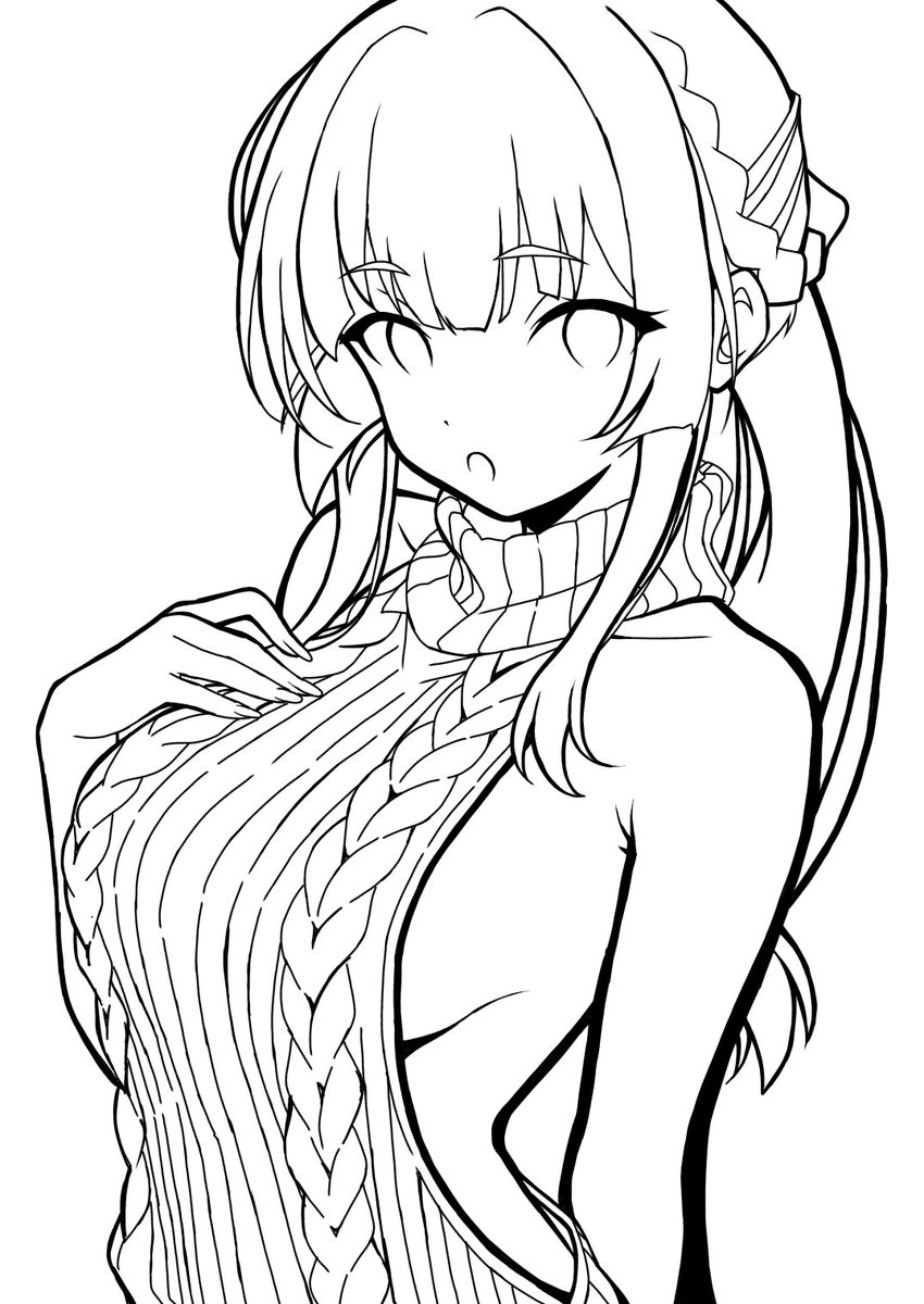 negitoroumena's tweet photo. @sdvx_2dx_ongeki 私の事だ。すいませんすいませんすいません。
⊂((・x・))⊃
公式が咲姫に着せてもいない
童貞を○すセーター着せてイラスト描いちゃいました。
面汚しだったー٩(๑❛ᴗ❛๑)۶ https://t.co/7xjzYKts7C
