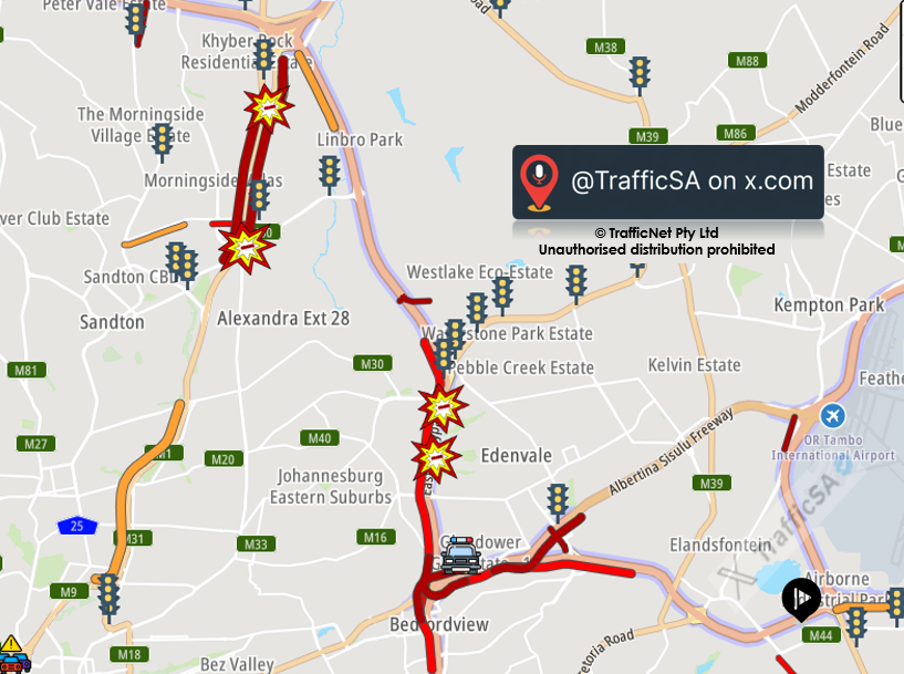 TrafficSA's tweet photo. JHB - #CRASH DELAYS https://t.co/roqGW0fqhN