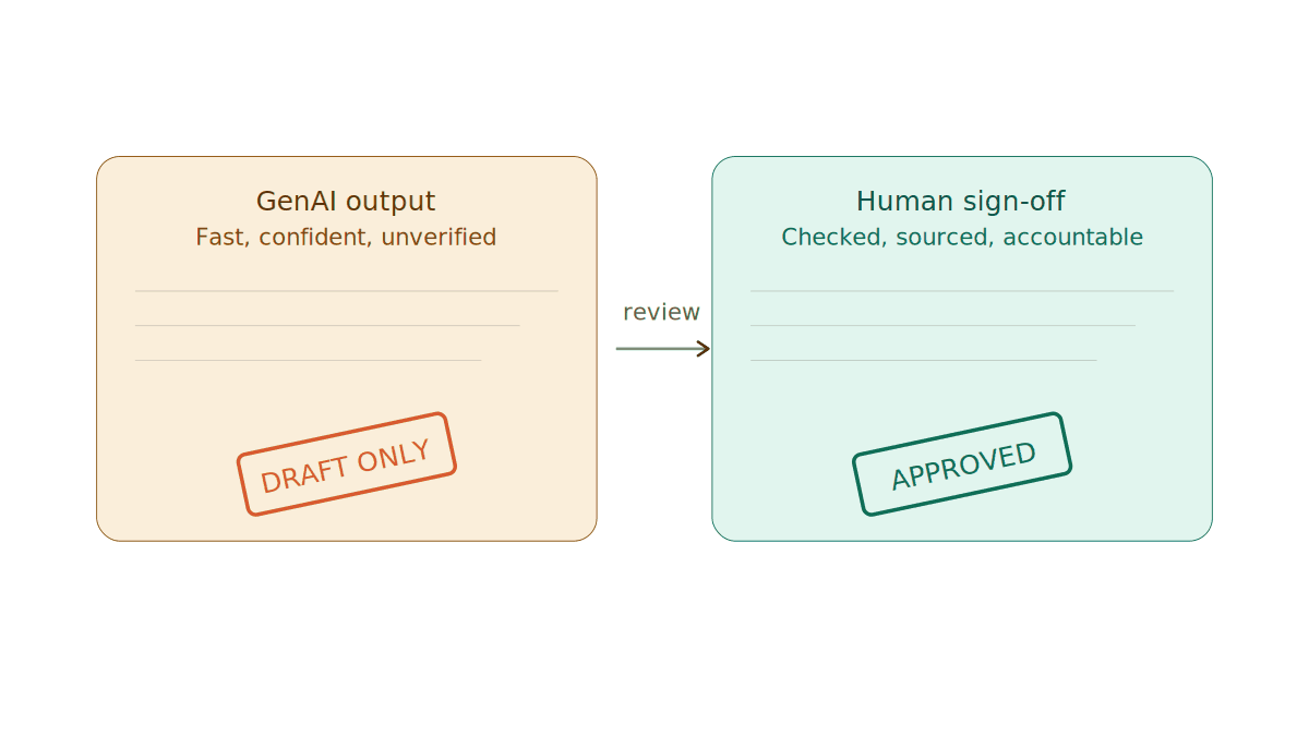drjonahkuria's tweet photo. Ever asked a GenAI tool for a stat and got a confident, well-formatted answer... that was completely made up?

Well, you're not alone. It's a normal occurrence when the human in the loop element is skipped.

The real shift happening at work right now — it's not about AI replacing skills, it's about us needing one new habit: pause before you trust a clean-looking answer.

Anyone else catch one of these "confidently wrong" moments recently? Curious what tripped you up.

#FutureOfWork #GenAI #AIStrategy #DataLeadership