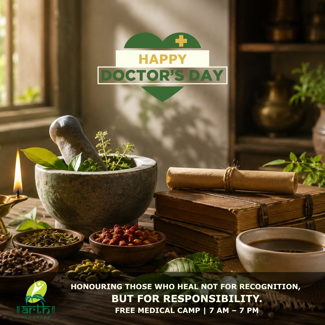 world_arth's tweet photo. On this Doctors’ Day, we believe celebration means service.

As a step toward making holistic healthcare accessible to all, we are conducting a Free Medical Camp from 7:00 AM to 7:00 PM.

No consultation fees.
No barriers.
Just authentic Ayurvedic care. https://t.co/6nCtBw4LRD