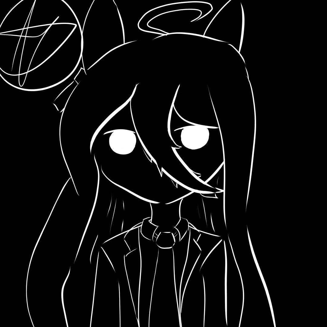 Nameishe_'s tweet photo. tiempo desde mi ultimo dibujo, eh?

es un #fanart rápido de  #manhattancafe.

me encanta el juego y el personaje, sobre el estilo, es algo que recién pruebo recordando el de Fran Bow. 
dos juegos que me encantas sea dicho de paso. https://t.co/sDzYu9iSkd