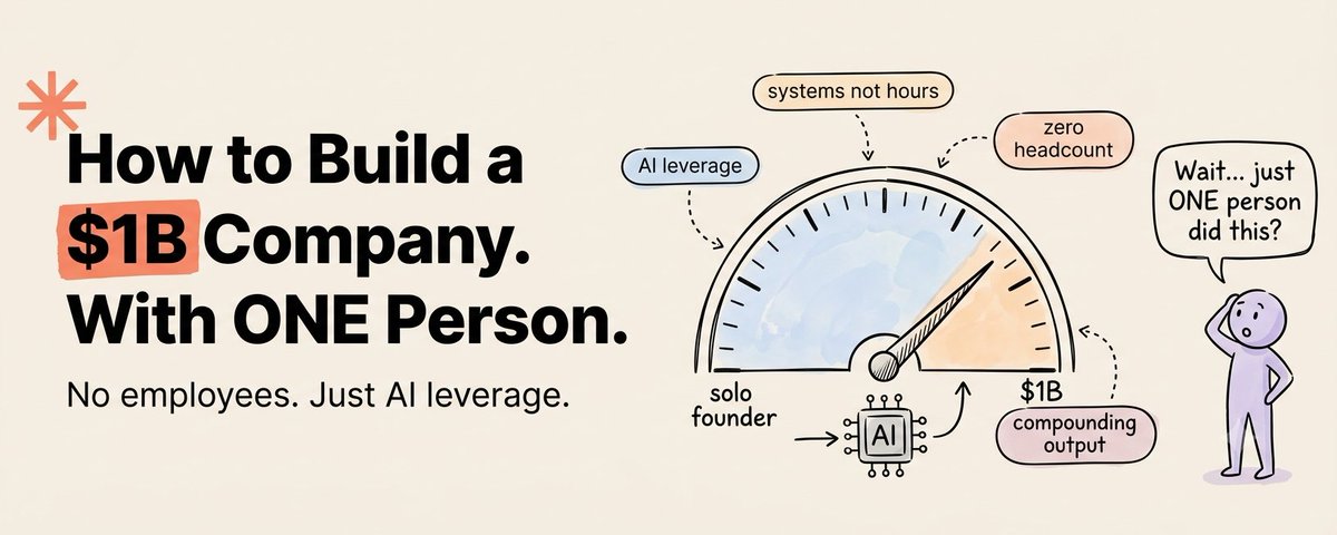 How to Build $1B/ 1 Person Company Using AI