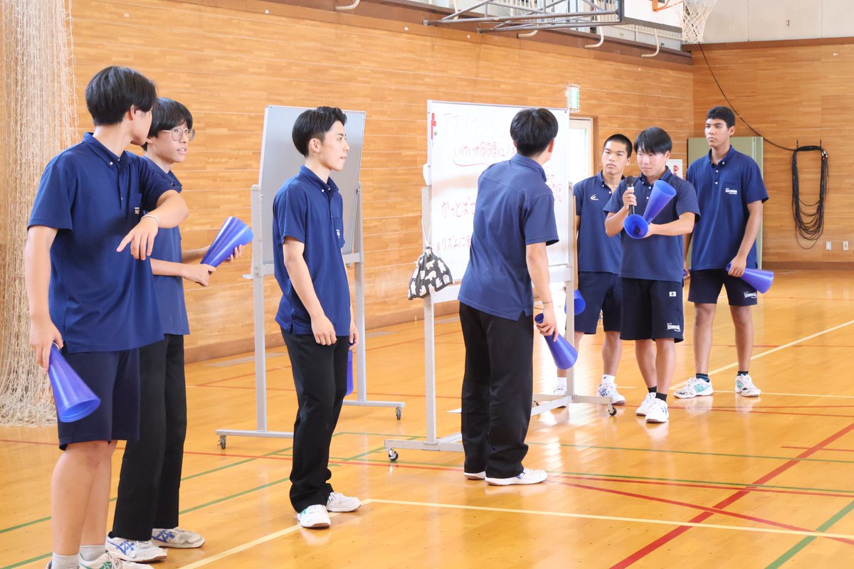 nishiwaga_hs's tweet photo. 野球応援練習📣
7月11日の試合に向け、応援団を中心に全校生徒で応援練習！ガンバレ西高野球部⚾️
#西和賀高校
#高校野球
#夏の大会
#応援
#応援団
#吹奏楽部
#岩手 https://t.co/y7yK1qc65M