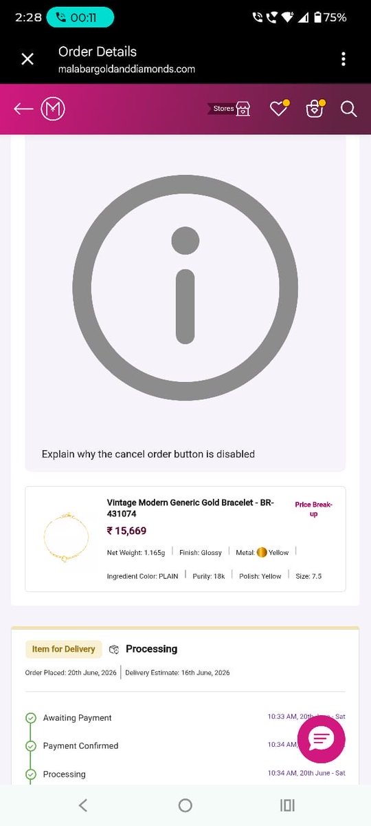 DipalMewada's tweet photo. @Malabartweets @jaagograhakjago I requested cancellation on 20th June still it showing processing.cancel product asasp and initiate refund https://t.co/nKdLy7dHQd