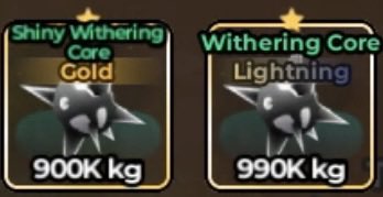 ltfiadissa's tweet photo. WTS 
Shiny Gold Withering Core
Lightning Withering Core
DM for price https://t.co/9zHY5t1FDt