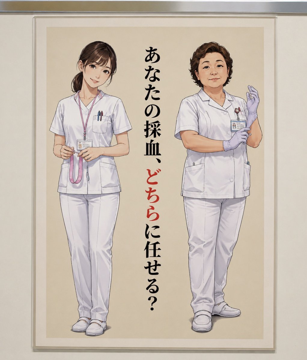boketezizou's tweet photo. 病院で採血してもらうなら
どっちを選びますか？ https://t.co/F14eLTj2cH