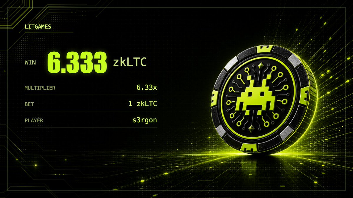 _s3rgon_'s tweet photo. Just hit 6.333 zkLTC at 6.33x on LitGames.

zkLTC mines, daily rewards, real leaderboard.
Beat my run: https://t.co/UzxFIMeroa https://t.co/phbj8b1eaf