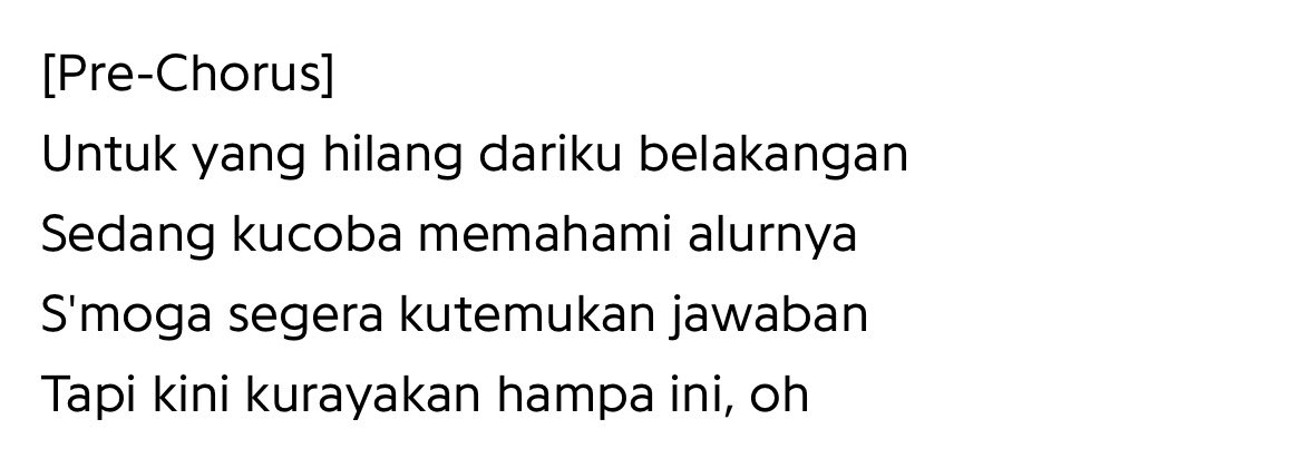 plismaunanya's tweet photo. baru dengerin lagu barunya Tulus yang Teh Hijau, ternyata maknanya deep 🍃🥹🤏🏼
—
lagu ini bercerita tentang fase mati rasa dan mengajak kita untuk nggak buru-buru melawan perasaan itu.

kadang, menerima juga merupakan bagian dari proses pulih.
—
ada yang udah dengerin juga? gimana menurut kalian?