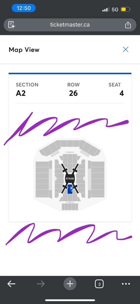 kookoowrites_'s tweet photo. WTS 1x BTS World Tour ‘Arirang’ in Toronto August 22 ticket. 

Please DM if interested. Can show proof and FaceTime for transfer. If you’re in the GTA, can meet up for transfer, if that’s what you prefer.

Section A2, Row 26, Seat 4. https://t.co/Ue7vKaVa1U