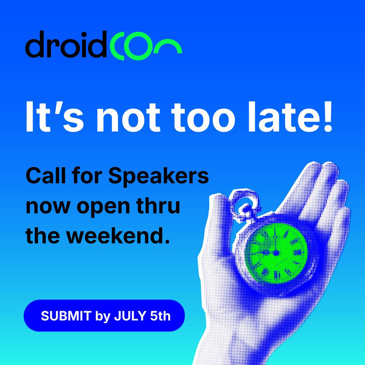 droidCon tweet media