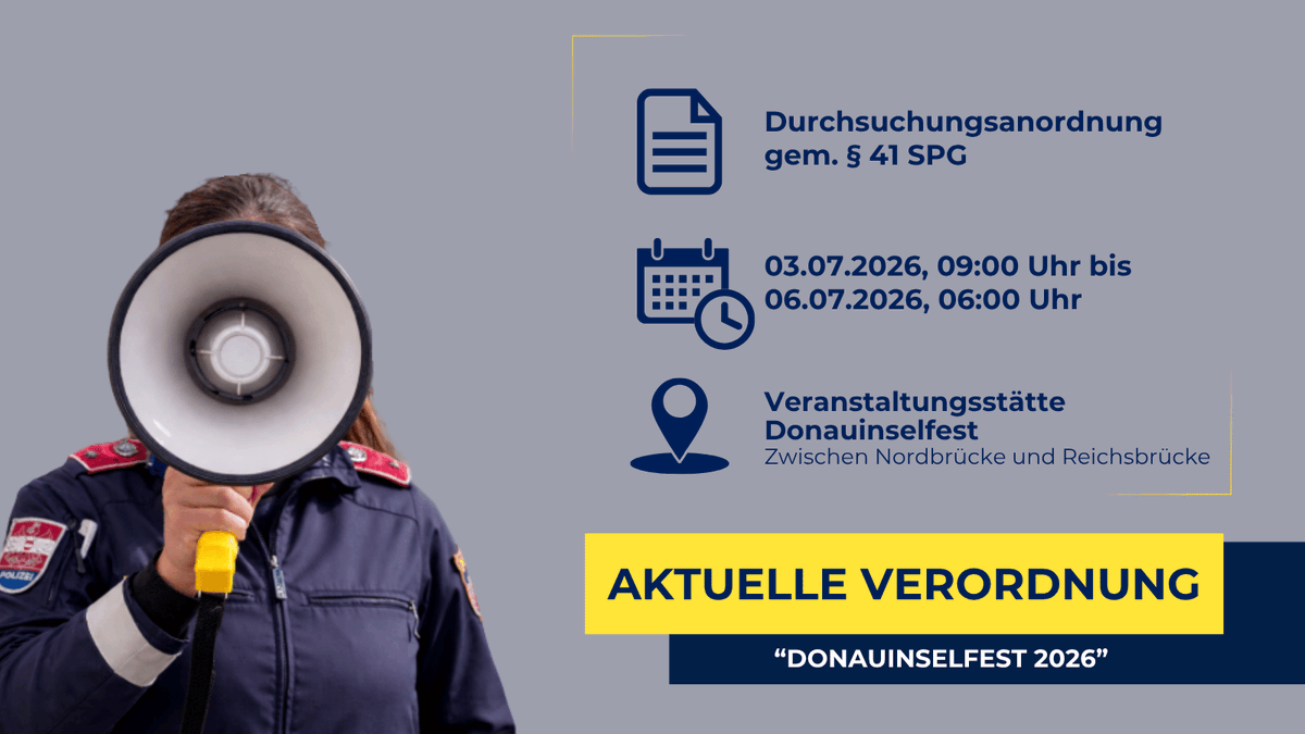 LPDWien's tweet photo. #Donauinselfest2026
🚨Bitte beachten: Der Zutritt zur Veranstaltungsstätte #Donauinselfest ist nur unter Vorbehalt der Durchsuchung von Kleidung und Gegenständen gestattet.
Zur #Verordnung ⬇️
🧾 https://t.co/DKDShAHAGs
#dif26 #donauinselfest https://t.co/H6AZ030vWj