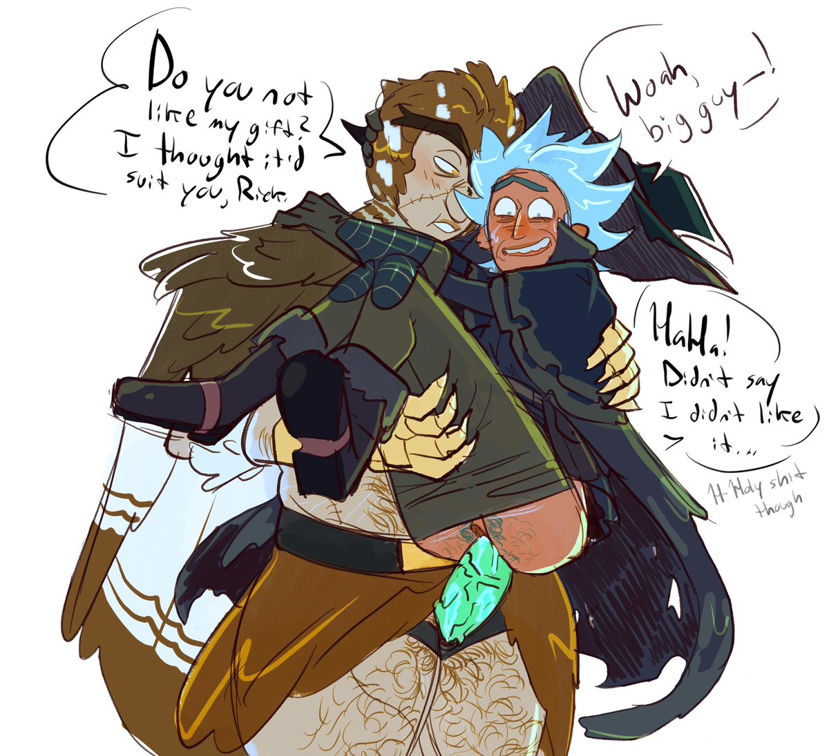 GAYSEXUNlVERSE's tweet photo. you know. cause they're both birds #birdrick https://t.co/IwHt4l65Gu