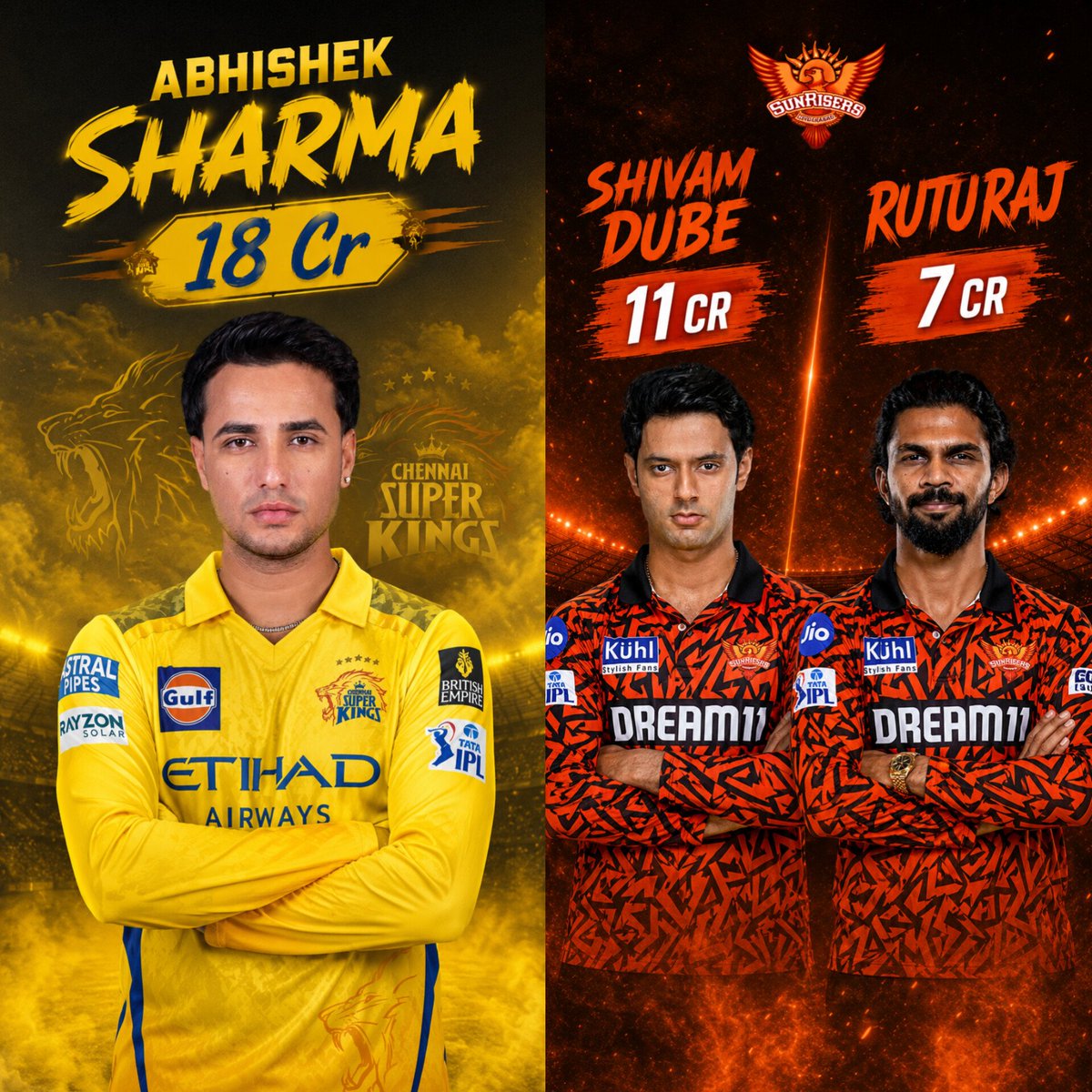 Mahi_Patel_07's tweet photo. As we want an aggressive opener alongside Sanju Samson would you SRH fans accept this trade? 🥶🔥 https://t.co/ixdkGnkOsA