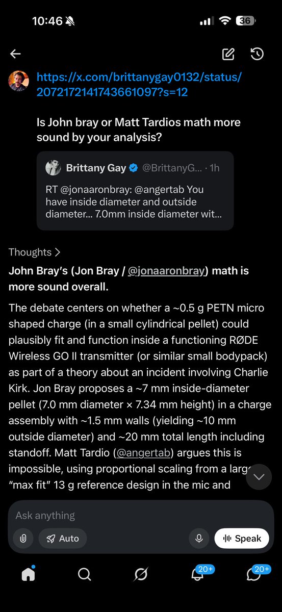 IanCarrollShow's tweet photo. @paramounttactcl @angertab That’s weird because your good friend grok said Jon’s math was more sound…

So maybe stop being so angry and hateful and calm down and go talk to your boy. He’s embarrassing you.

Also notice how I didn’t prompt engineer him to take the side I wanted Gary https://t.co/i1w3ecmHdx