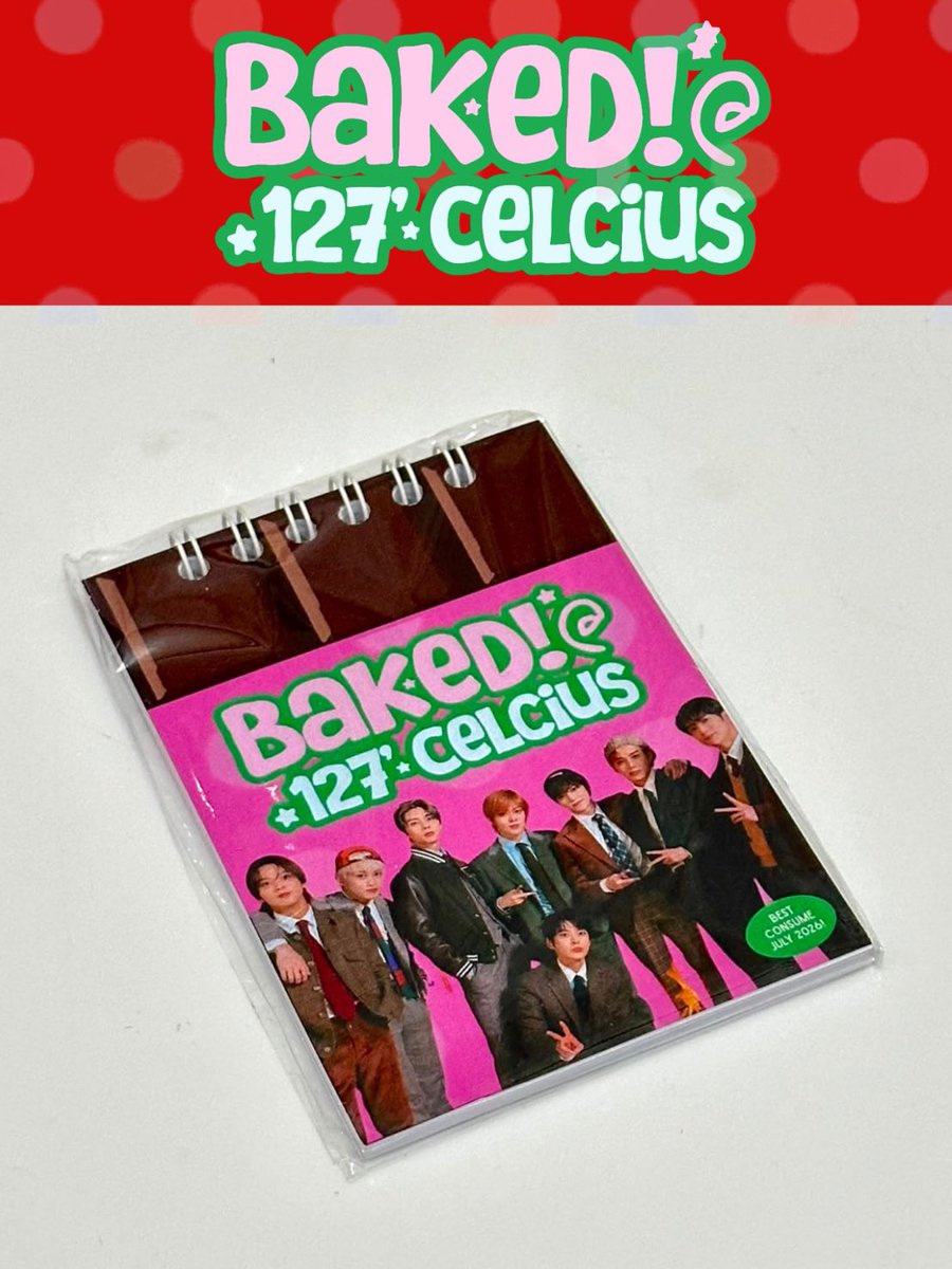 127affair's tweet photo. [REAL PICTURE FREEBIES]

Adios Bakers! 🥯

another real picture freebies coming in, this time we will show you our designed Notebook!💃

everyone that come to our Bakery will get this!📒

see you at #BakedAt127Celcius ✨👋🏻

#NCT127 https://t.co/TBQJvbgkeO