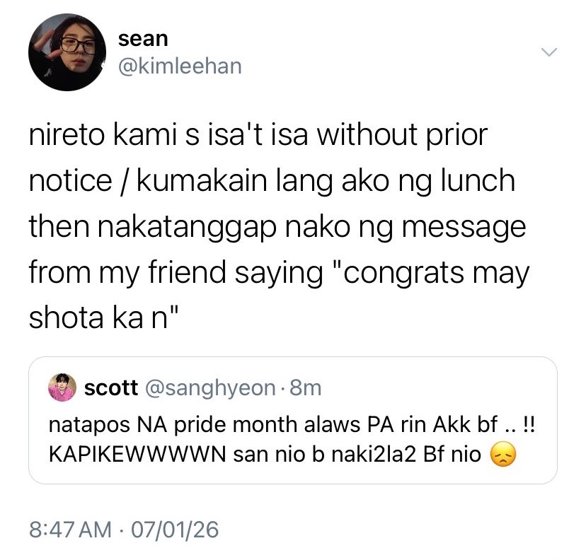 O6O7OO's tweet photo. a filo #gongfourz | #taeshan filo au

paano ba nagkatuluyan sina sean (lh) at lance (ts)? https://t.co/1s3D2Nk9i3