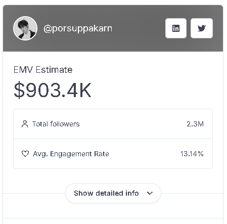 trendforpor's tweet photo. ทุกคนขา EMV เฉลี่ยทาง IG ของน้องป๋อวันนี้อยู่ที่ $903.4 ขึ้นสูงมากหากเทียบกับตอนก่อนบินปารีส ทุกคนรักษาการบูมยอดต่าง ๆ อย่างดีมากเลย ขอบคุณนะคะ ใครยังไหว สู้กันต่อน้า ทุกการซัพพอร์ตมีค่ามาก ๆ น้า✨

TTP X VETEMENTS SS27

#VETEMENTSxTeeTeePor
#porsuppakarn @porsuppakarn
#VETEMENTS https://t.co/3MGaXHMrwV