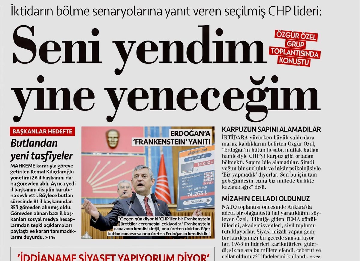 MTanal's tweet photo. Sayın Özgür Özel’in liderliğinde Akp seçimi kaybedecek.
Onun için önümüze engeller konuluyor,barikatlar konuluyor,yeni yeni senaryolar çiziliyor.
Millet tüm senaryoları,kumpasları ve barikatları sandıkta vereceği oylar ile aşılacaktır.
Tüm karanlık senaryolara millet geçit vermeyecektir.