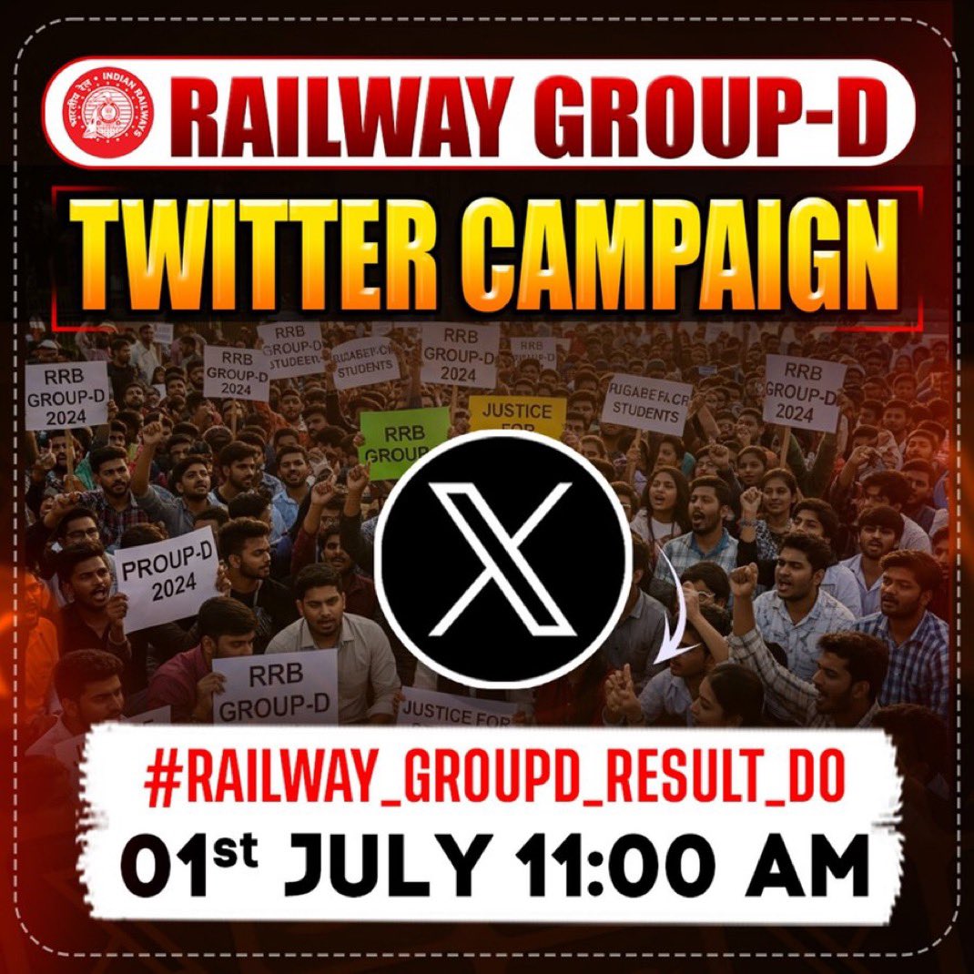 ZALABHAVY73's tweet photo. #RAILWAY_GROUPD_RESULT_DO

रेलवे ग्रुप डी रिजल्ट जारी कीजिए.

@AshwiniVaishnaw 
@RailMinIndia 
@RailwaySeva 
@PIB_India https://t.co/X9MXHAC9tm