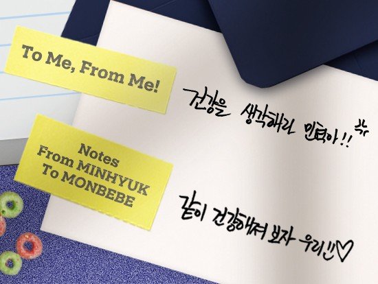yookiihyun's tweet photo. Minhyuk's message in his July to-do list
To me, from me:
Think about your health, Minhyuk!!💢
Notes from Minhyuk to Monbebe:
Let's try to get healthier together😊❤️ 

The differences in his tone when he talks to himself vs to us is so funny 🤣 https://t.co/bsDr3VwgKR