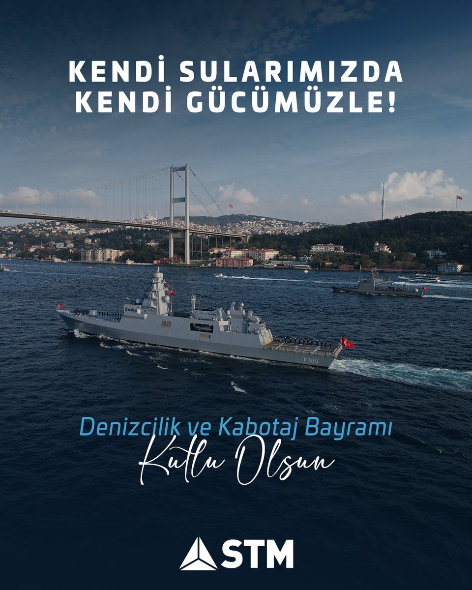 STMDefence's tweet photo. Mavi Vatan’da bağımsızlığımızın ve denizlerdeki hakimiyetimizin nişanesi; 1 Temmuz Denizcilik ve Kabotaj Bayramı’nın 100. yıl dönümü kutlu olsun! 🌊⚓ https://t.co/J02c01UXE1