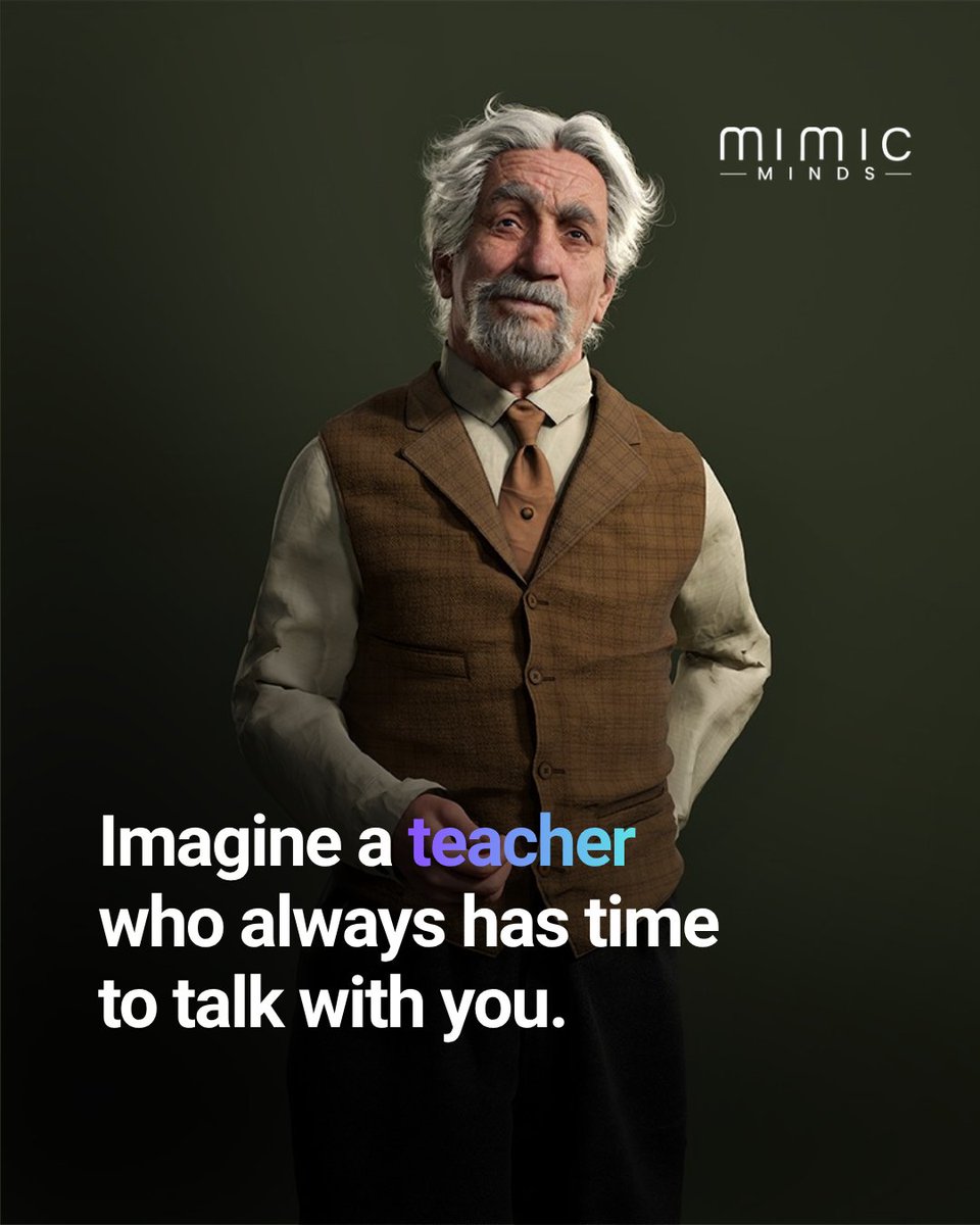 Mimic_minds's tweet photo. Knowledge was once shared by storytellers.
Then by teachers.
Then through books.
Then through the internet.
The next chapter is interactive.

#edtech #aiineducation #aiavatars #fyp #conversationalai https://t.co/ms0WYdrt3f