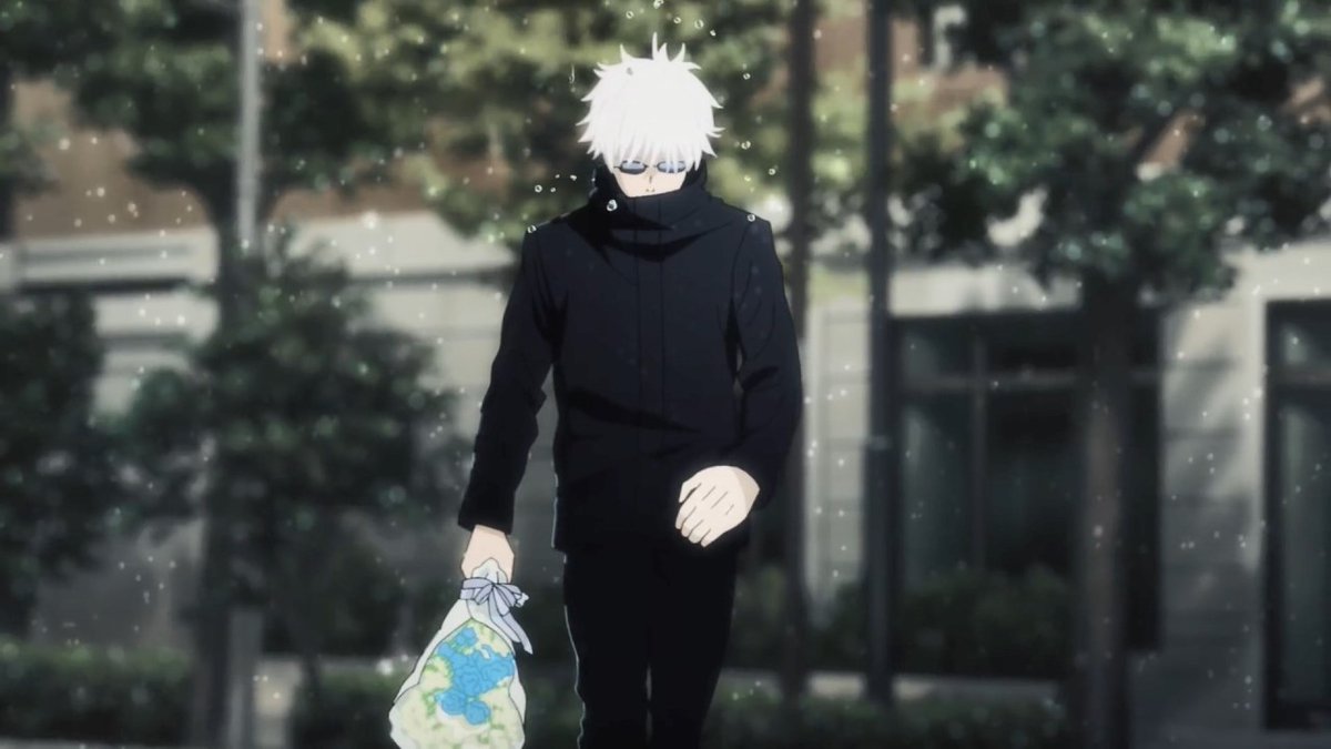 lkkaikikolkkai's tweet photo. These two images are also connected. Although Gojo doesn't need an umbrella himself, he is carrying one for Geto. https://t.co/4RpLq4vfnW