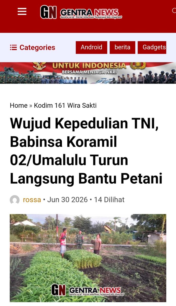Indraangrh's tweet photo. Kemanunggalan militer dan rakyat bukan hanya retorika tanpa makna, namun strategi langgeng negara.
Bersama Semua Elemen https://t.co/cJQRy7j9sZ