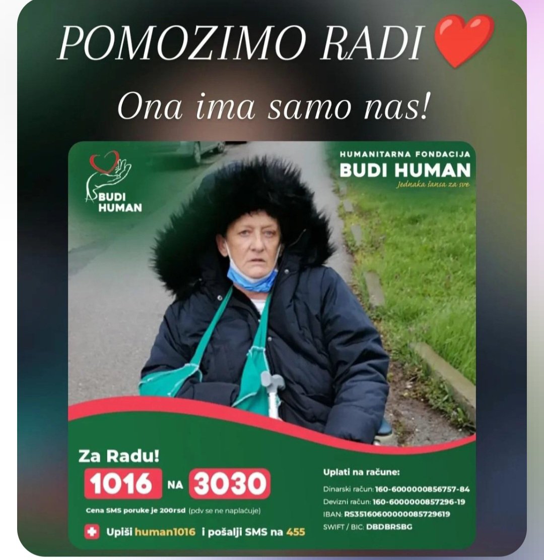 RadaSimi3's tweet photo. Novi mesec nova molba za sve twiterase, ako ste u mogućnosti za po jednu poruku za mene. Molim Vas. ❤️ https://t.co/n8Uy71jcZZ
