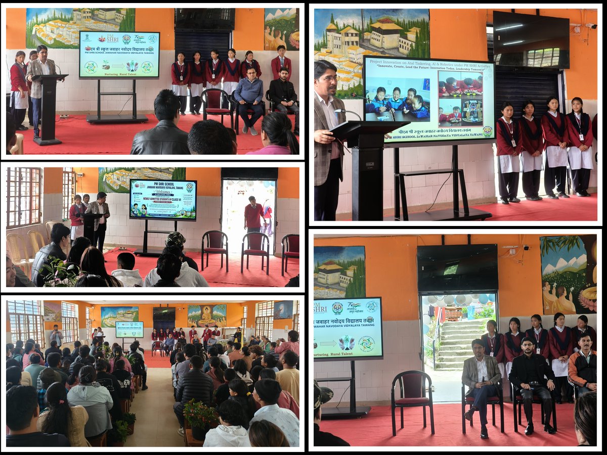 pmshrijnvtawang's tweet photo. PM SHRI School JNV Tawang welcomed newly admitted Class VI students. Under #EkPedMaaKeNaam, each brought a sapling, spreading the message "Save Nature, Save Environment. JNV—"A Home Away from Home." #JNVTawang #PMSHRI #SaveNature  @NVS_HQ  @EduMinOfIndia  @nvsroshl @diprotawang https://t.co/KhZPf17V2g