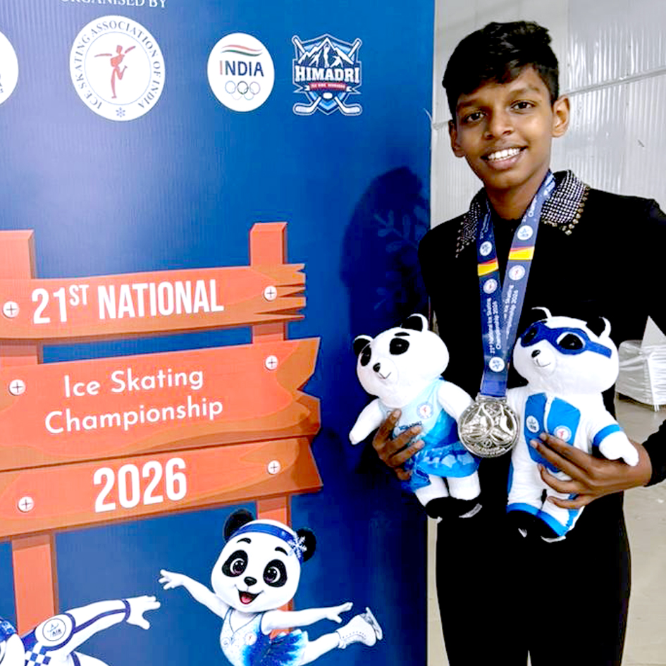 sportsinap's tweet photo. Congratulations to A. Vinith of Andhra Pradesh!

The Visakhapatnam skater won Silver in the Sub-Junior Boys Figure Skating event at the 21st Ice Skating Championship 2026 held in Dehradun.

SAAP congratulated him on this outstanding achievement.

#SAAP #IceSkating #PlayForAP https://t.co/Fvqt1m6R4K