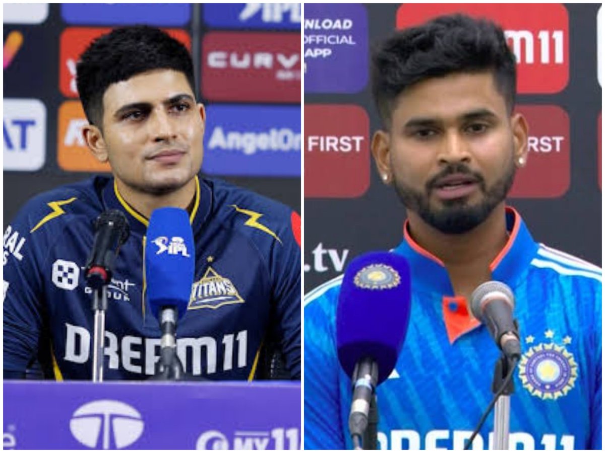 MARCUS907935's tweet photo. TWO CAPTAINS DIFFERENT MENTALITY 

Media to Shubman Gill:-In the IPL which player would you like to have in your team?

Shubman Gill:-Vaibhav Suryavanshi is the player I would like to have in my team. He is the most destructive batter right now.

Media to Shreyas Iyer:
Why isn't Vaibhav Suryavanshi playing? There's a lot of hype around him.

Shreyas Iyer:
What hype? I don't see any hype. Everyone comes here only after performing.

Shubman Gill named Vaibhav because he appreciates his talent. He could have taken any other name but he chose to back talent. He is not jealous of young players like Iyer.

This shows why a player like Shreyas Iyer is not captaincy material.