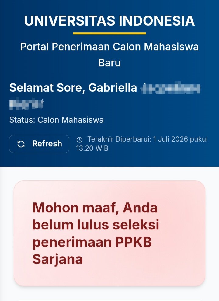 Briee²⁶ LULUS PPKB UI tweet media