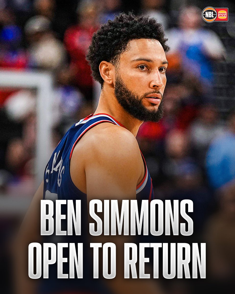 NBL's tweet photo. Ben Simmons is ready for the next chapter ⭐️

The Australian star says he's focused on getting back on the court after spending the past year away from the game 👀

Read more: https://t.co/DxfaAqdKVt https://t.co/PjQsWYZr5T