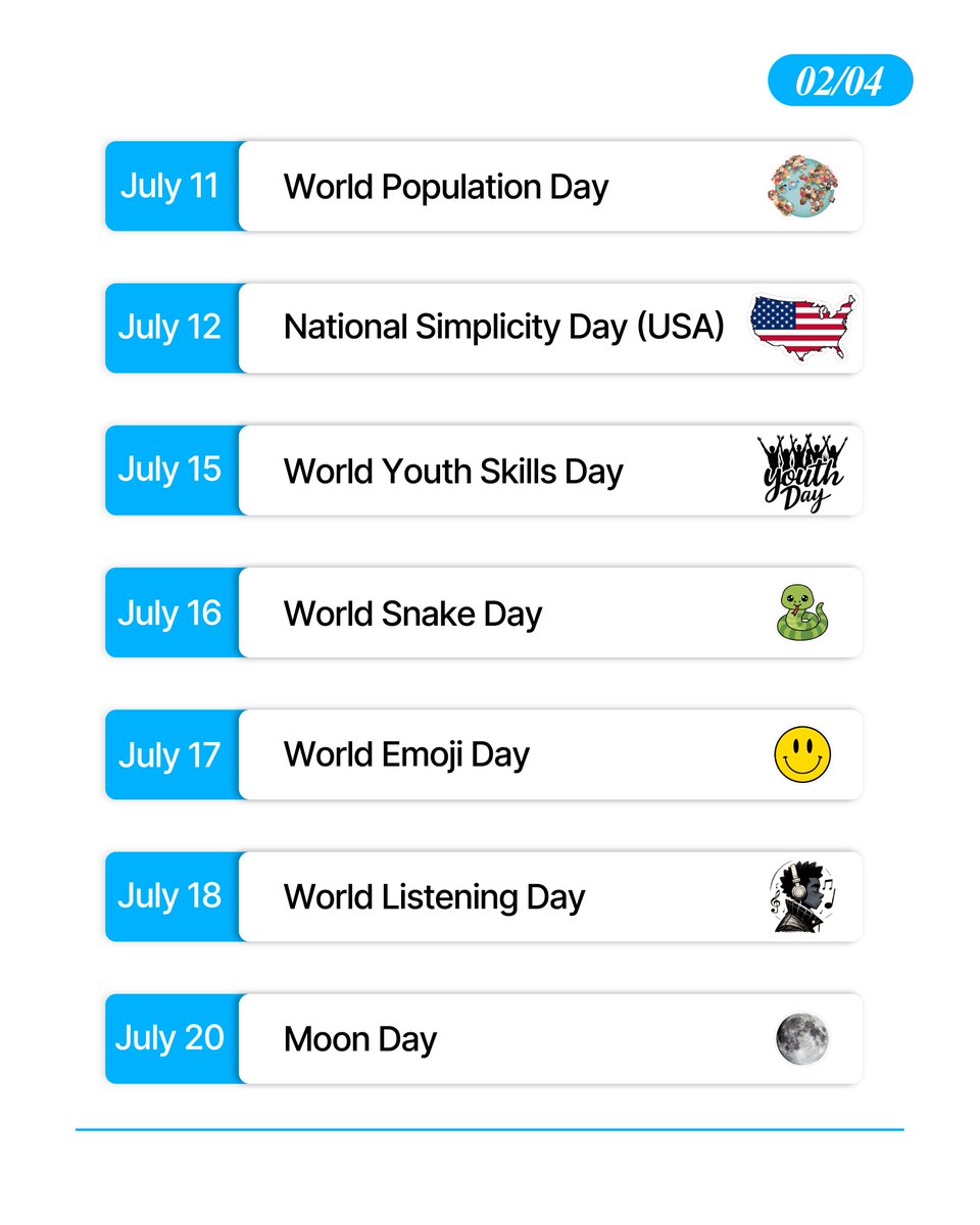 SocialEZeazy's tweet photo. July content, sorted.
Save this Social Media Holiday Calendar and never miss a timely post idea again. ✨
Which July moment are you planning to post about first?

#SocialMediaCalendar #JulyContentIdeas #ContentPlanning #SocialMediaTips https://t.co/LL503sRbcQ